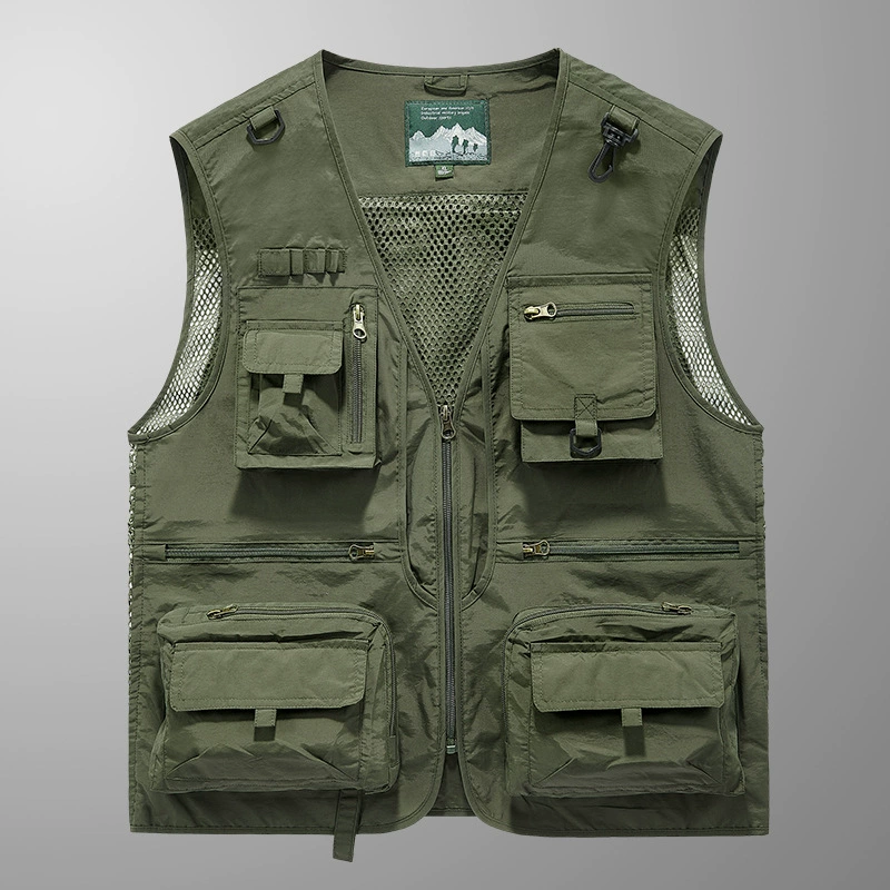 Travel vest, T-shirt for fishing, quick dry breathable fishing net for work