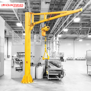 Suzhou fixed 1t manual jib crane Longma 270 ° automatic rotary fixed column cantilever crane