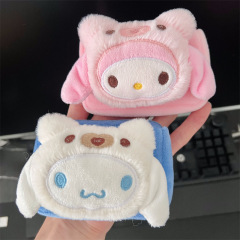 新しいサンリオメロディー小銭入れインスタイルかわいい漫画シナモンドッグポータブル ID カードホルダー