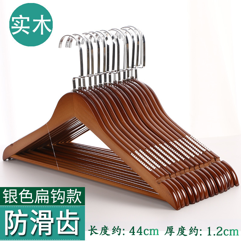 Perchas de madera maciza tienda de ropa hotel al por mayor soporte de ropa para el hogar dormitorio estante de ropa percha madera para adultos