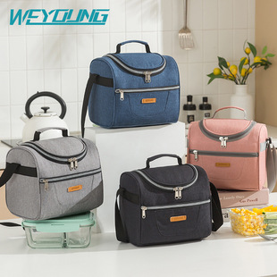 New lunch bag spot wholesale portable shoulder children's lunch bag thickened aluminum foil lunch box bag small insulation bag