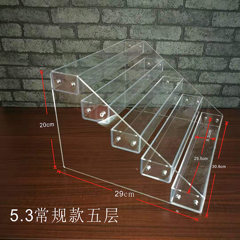 爆款亚克力展示台 精油香水展示架 桌面收纳陈列梯形阶梯展架|undefined