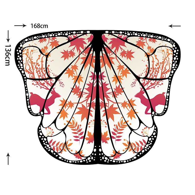 Capas de mariposa comercio exterior transfronterizo capas de mariposa Halloween decoración de danza colorida alas de mariposa al por mayor