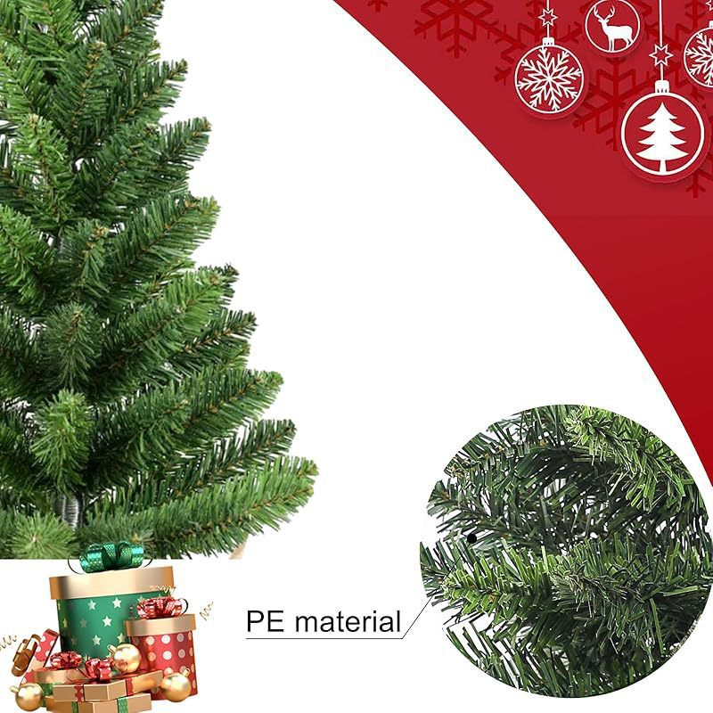 Amazon 60cm mini decoración de árbol de Navidad escena navideña PVC lino mesa decoración de árbol de Navidad