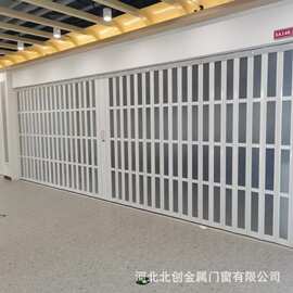 汽美店PVC折叠门吊轨百变可隐藏折叠推拉隔断商场商铺洗车店可用