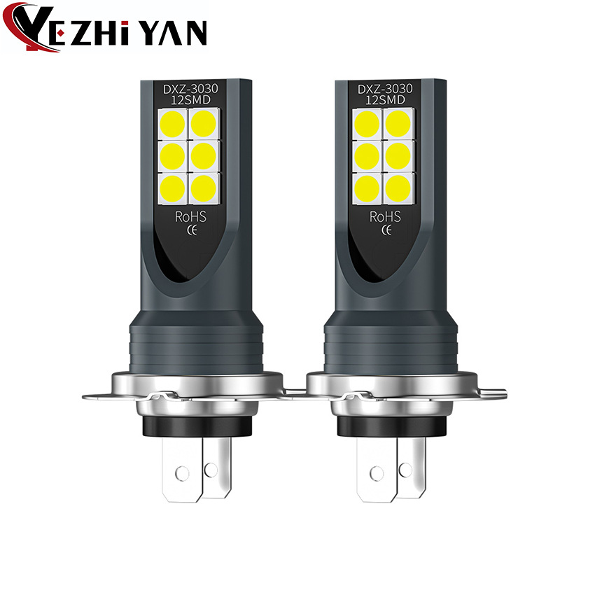 跨境海外仓 ebay爆款 LED雾灯 H7 3030 12led汽车防雾灯 DC12-24V