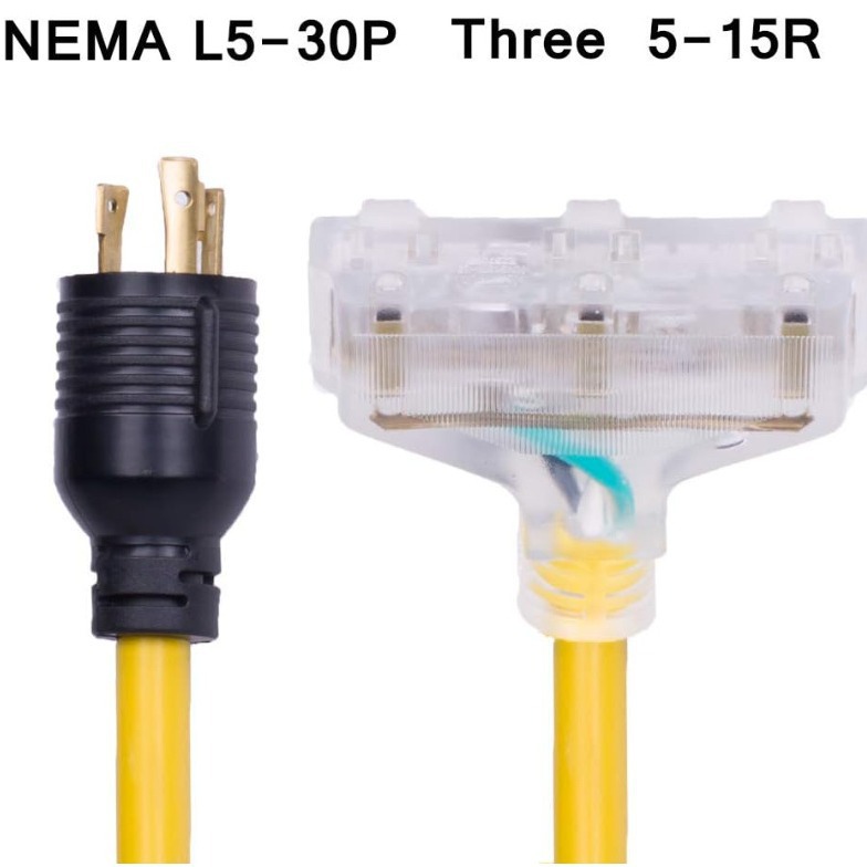 L5-30P/3*5-15R 机配电线 发电机适配器电缆 带电源指示灯其他