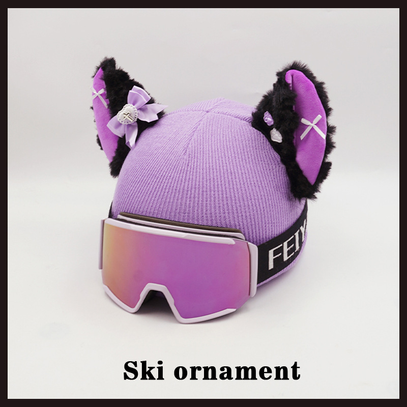 Helmet Cover Gliding Stereo Big Ear Ski Hat Snowboard Decoration