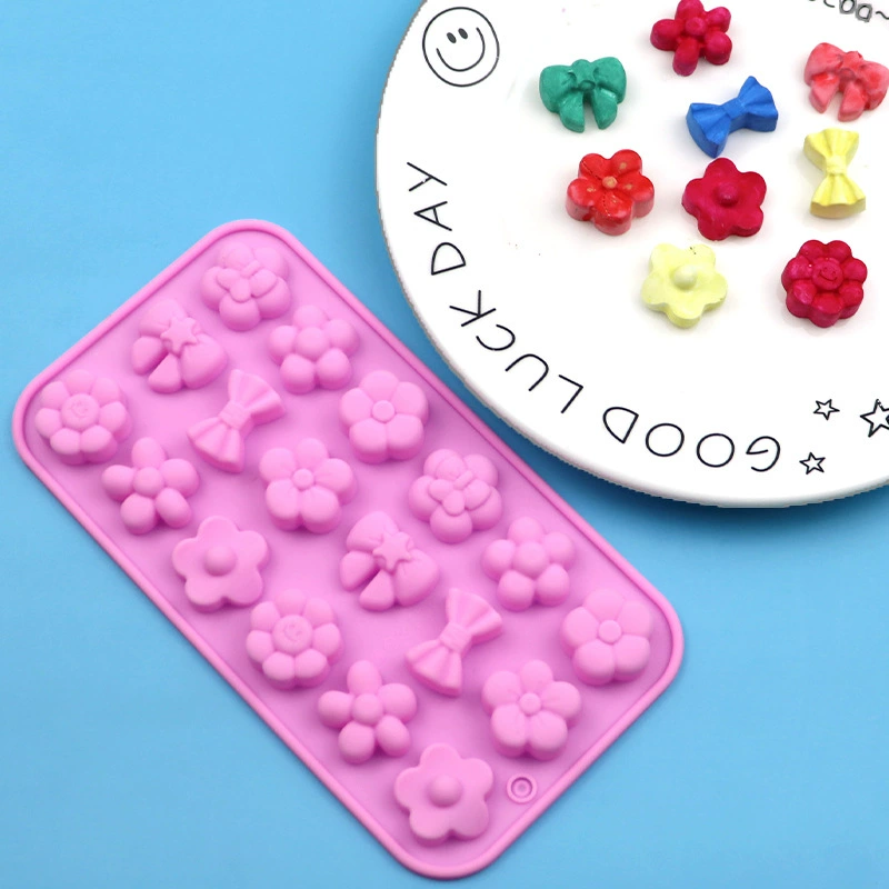 Silicone fondant with bow, acrylic decorations, mold, wholesale, flowered, handmade