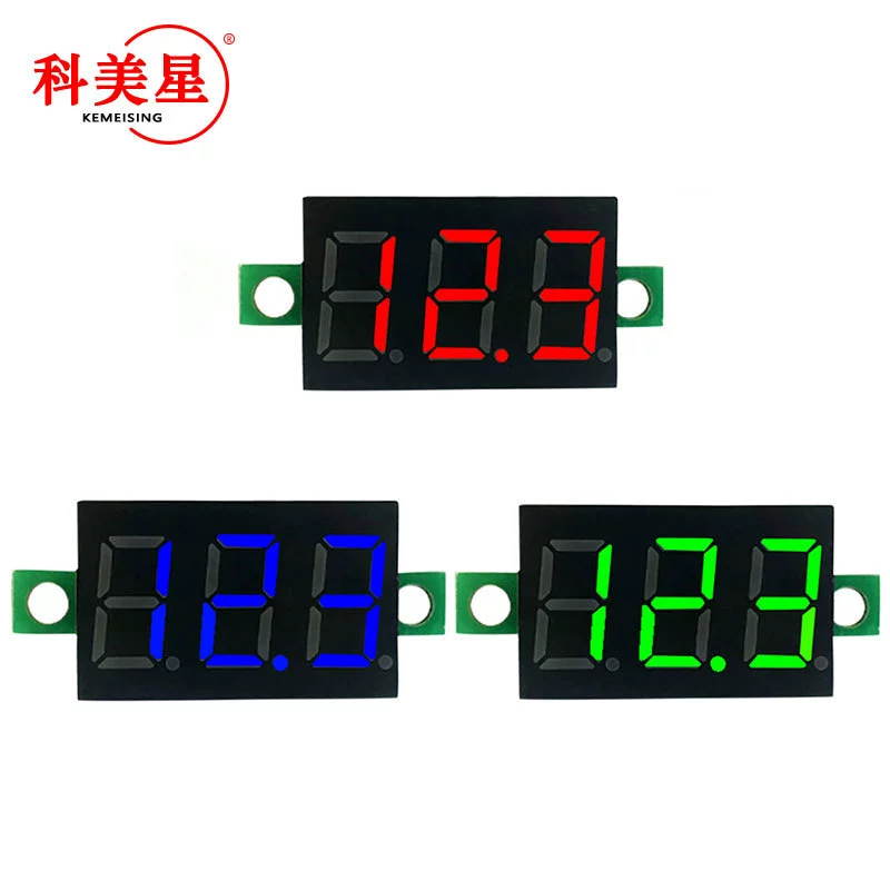 DC5-30V 0,28-дюймовый двухпроводной светодиодный мини-цифровой измеритель напряжения постоянного тока цифровой дисплей регулируемая защита от обратного подключения