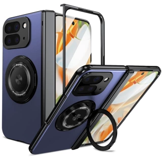 适用谷歌Pixel 10Fold折叠屏手机壳磁吸旋转支架中轴壳膜全包防摔