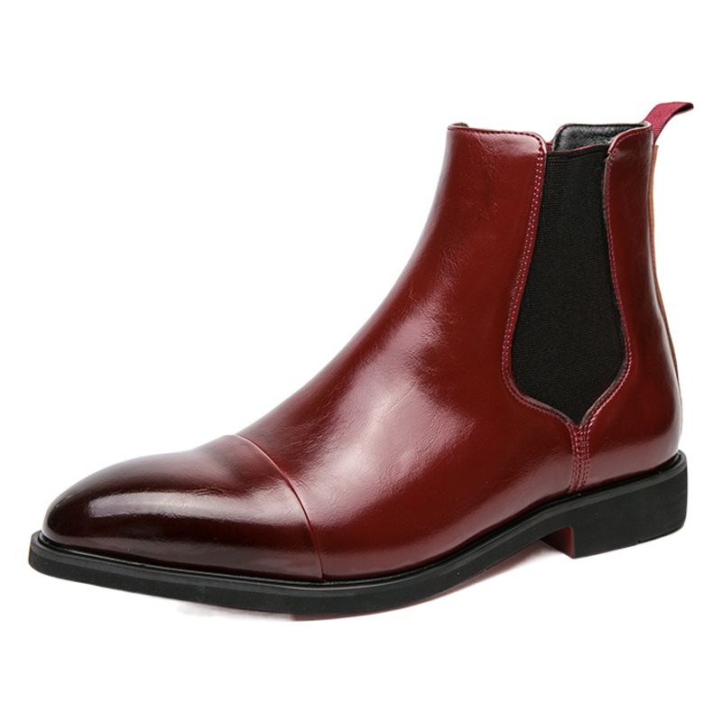 Transfronterizo Otoño e invierno de los hombres Nuevo tamaño más cálido alto-top moda casual moda puntiaguda manga juventud botas de los hombres al por mayor image 1