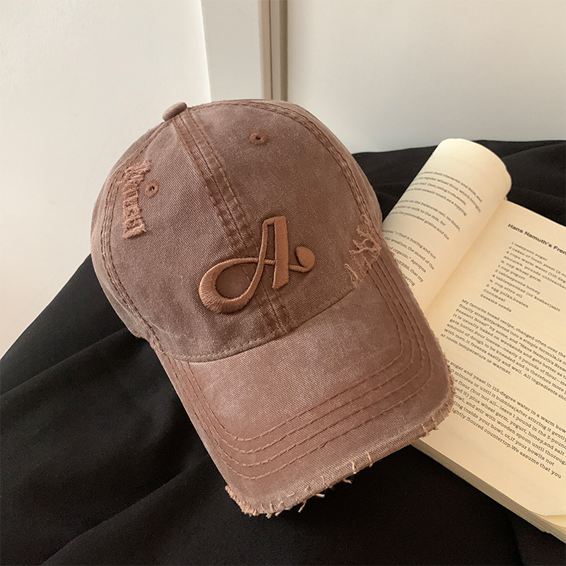 American agujero gorra de béisbol mujer japonesa vaquero retro gorra ancha gorra gor