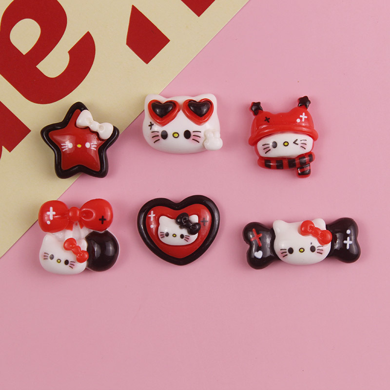 Cute cartoon kt resin small accessories accessories accessories new year autumn and winter wine red phone shell material wholesale diy Cute cartoon kt resin small accessories accessories accessories new year autumn and winter wine red phone shell material wholesale diy