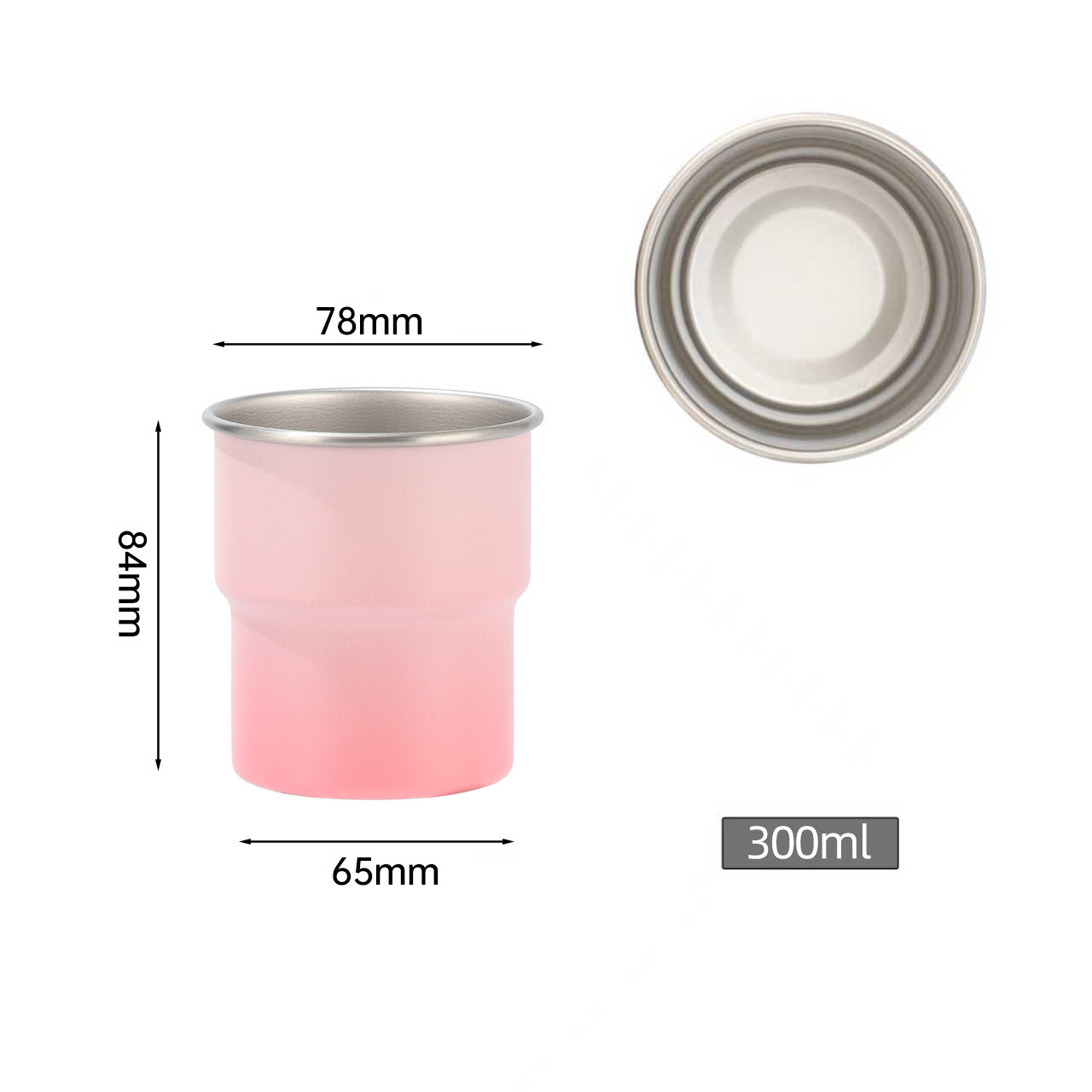 304 acero inoxidable paso taza de café de una sola capa rizado taza de agua portátil al aire libre acampando taza de cerveza de picnic