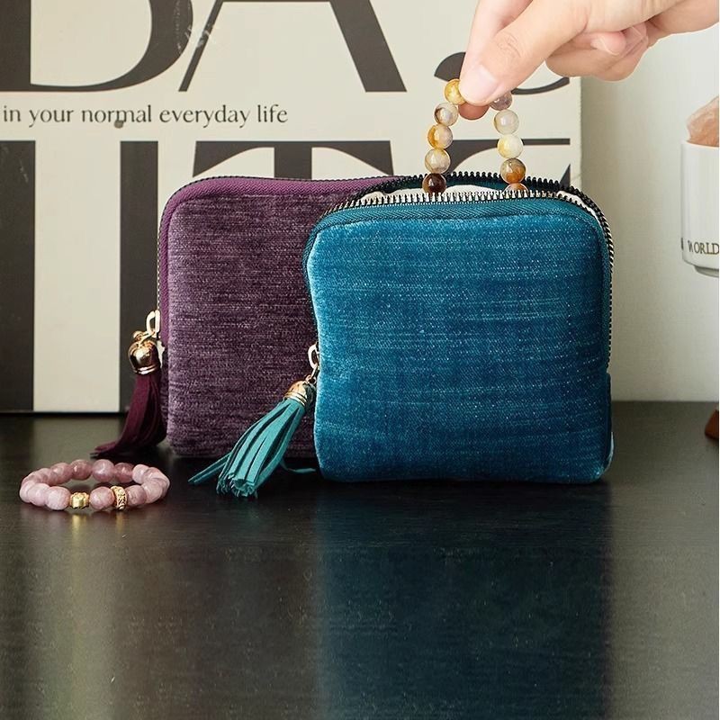 Bolsa Portátil Multicapa para Joyas con Borla y Cremallera para Almacenamiento de Joyas image 4
