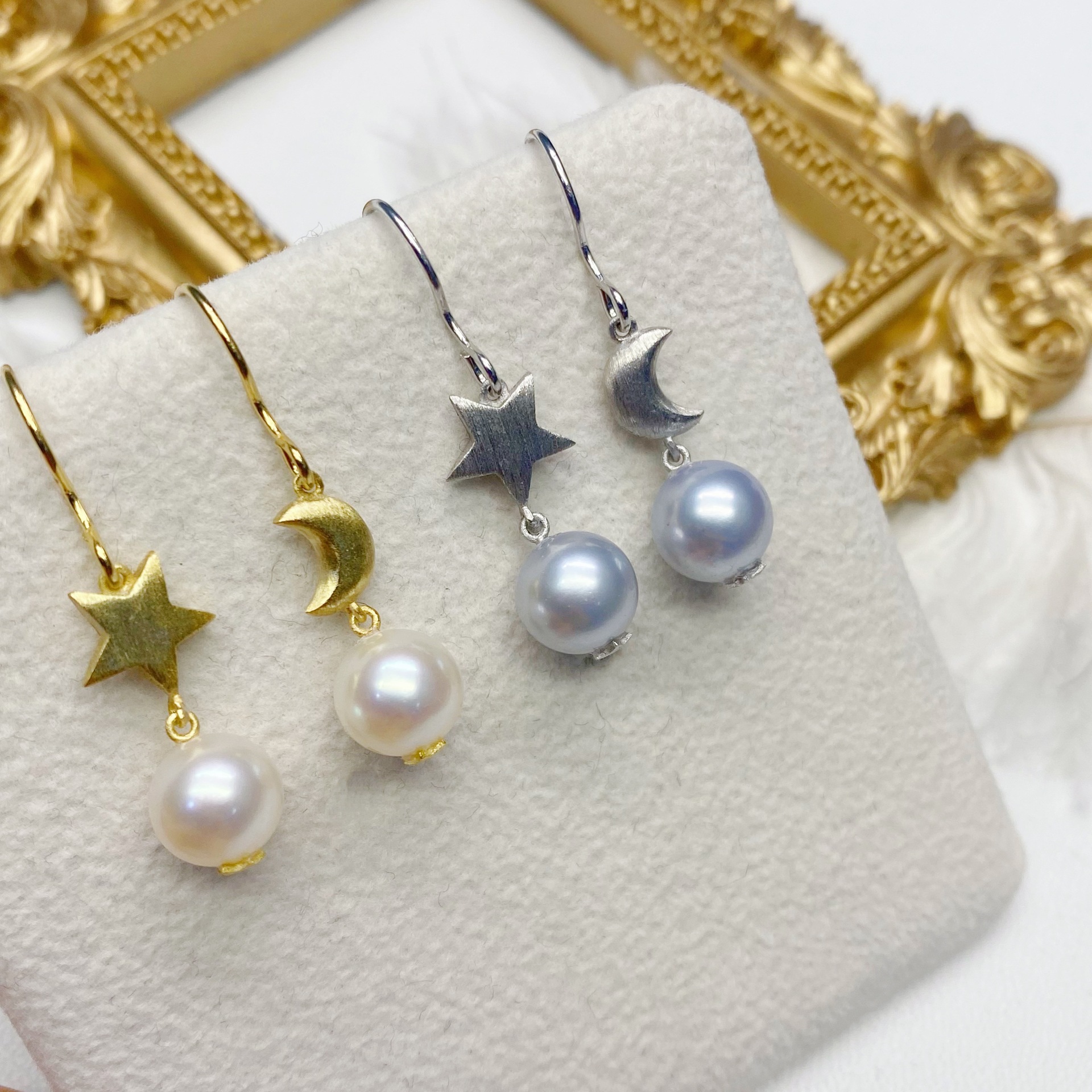 �����¿�С����S925�����������Ұ�ɫԲ��ˮAK���������׹