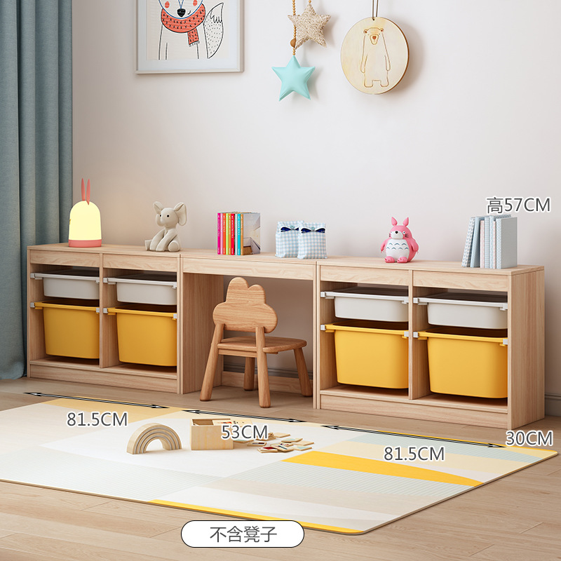 子供の木の手作りのテーブルのゲームのテーブルの赤ちゃんのおもちゃの棚の学習のテーブルの収納棚の置物の棚の幼児のロッカー