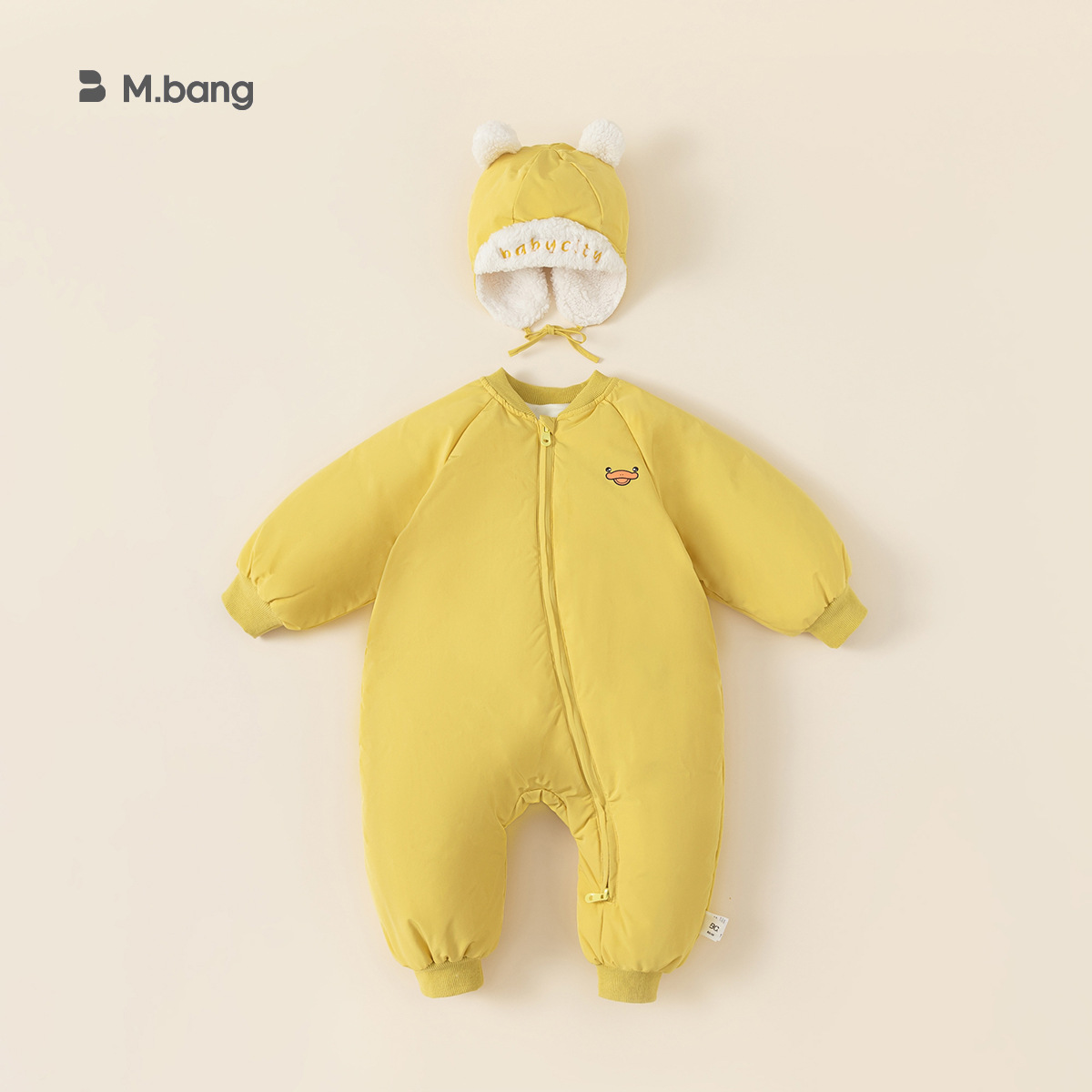 Youbao ropa para niños chaqueta de plumón para niños plumón de pato blanco bebé cremallera oblicua chaqueta de plumón de dibujos animados sombrero DY-1105