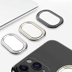 金属メッキ携帯電話デスクトップスタンド怠け者折りたたみ収納リングバックマグネット