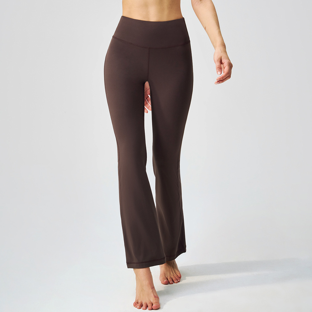 Microplaneta de cintura alta desnuda elástica pilates elástica pantalones deportivos para mujeres