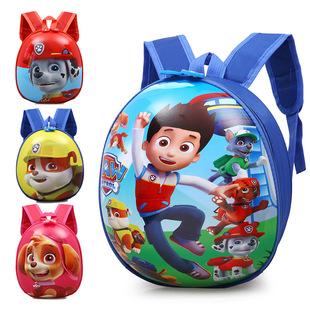 Kindergarten Wangwang Team Children's Schoolbag Boys and Girls Baby Backpack Korean Eggshell Backpack for 1-2-3 Years Old Children