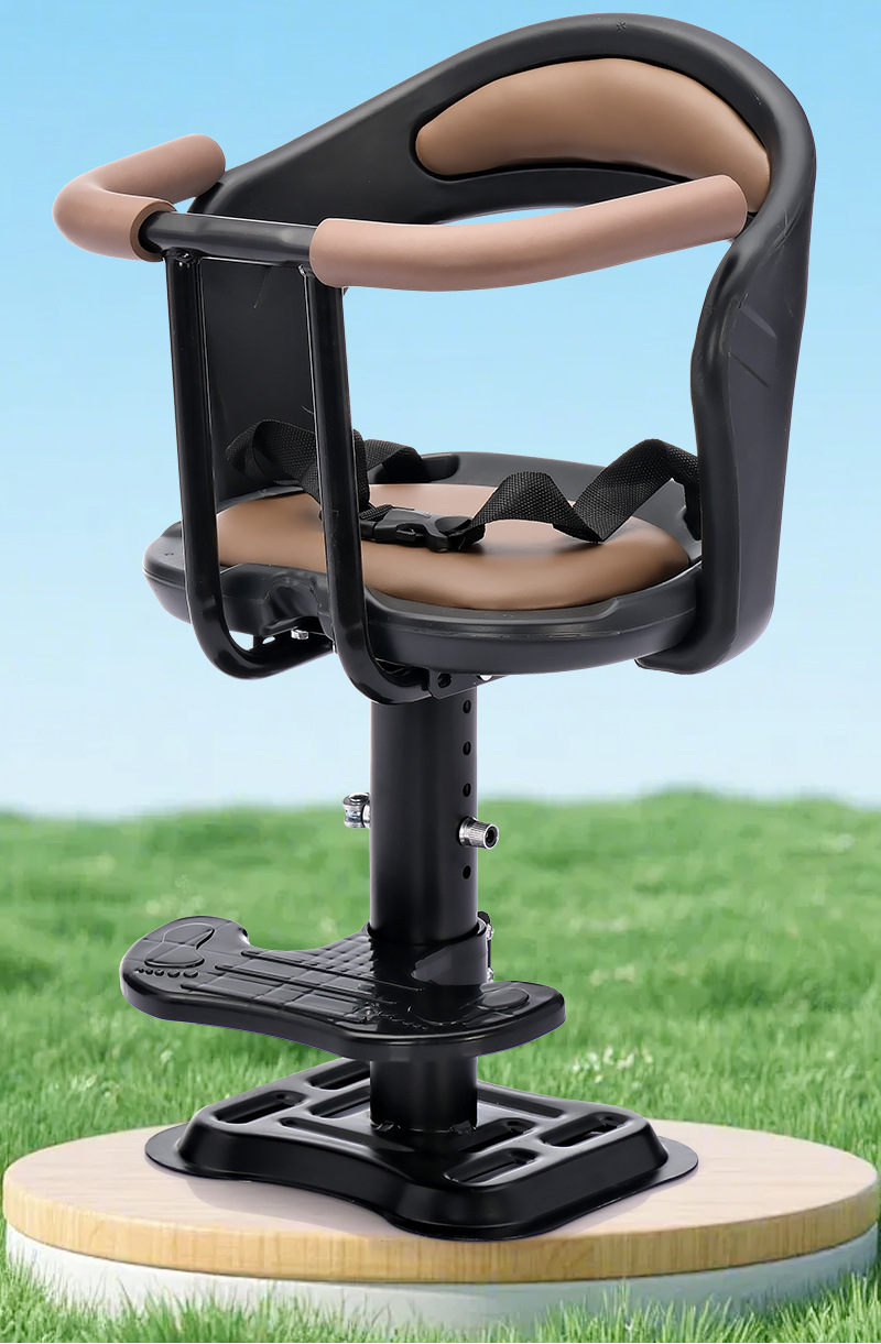 Electric Vehicle Seat, Front-Mounted Battery Bike Seat, Pedal Electric Motorcycle Child Safety Stool, Safety Belt
