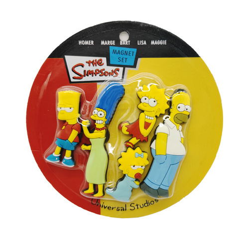 The Simpsons Refrigerator Magnet Cute Cartoon PVC Soft Plastic Three-dimensional Decoration Creative Message Board Magnetic Refrigerator Magnet