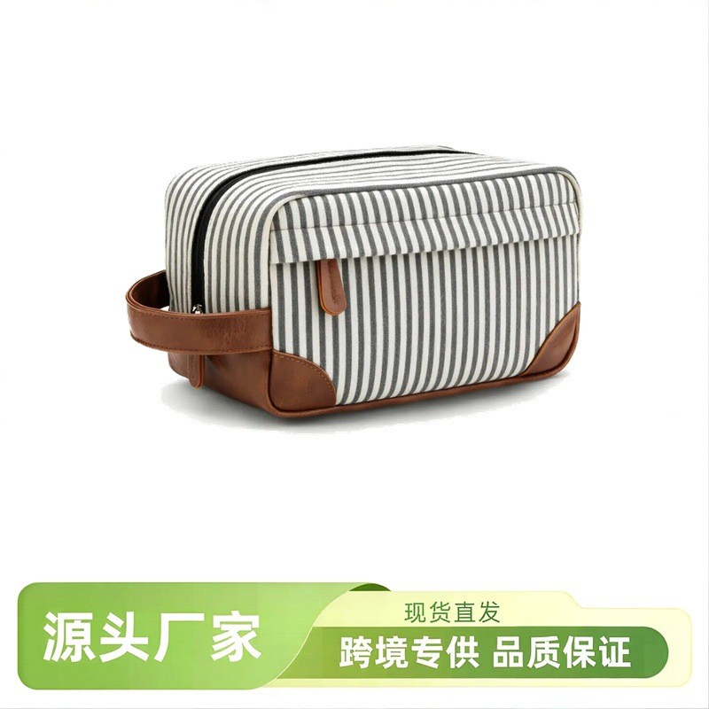 12 An lavado lona bolsa de lavado de estilo europeo retro para hombres estilo explosivo transfronterizo bolsa de cosméticos portátil multifuncional se puede personalizar image 3