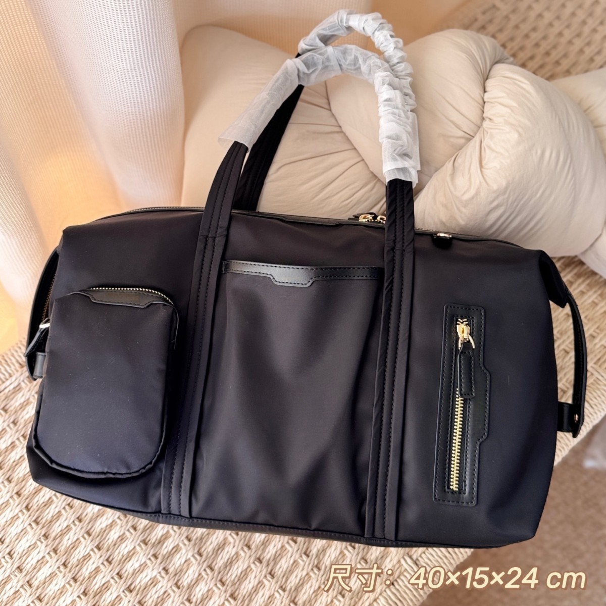 New niche design business trip travel tote bag, large capacity nylon multi-pocket handbag/gym bag