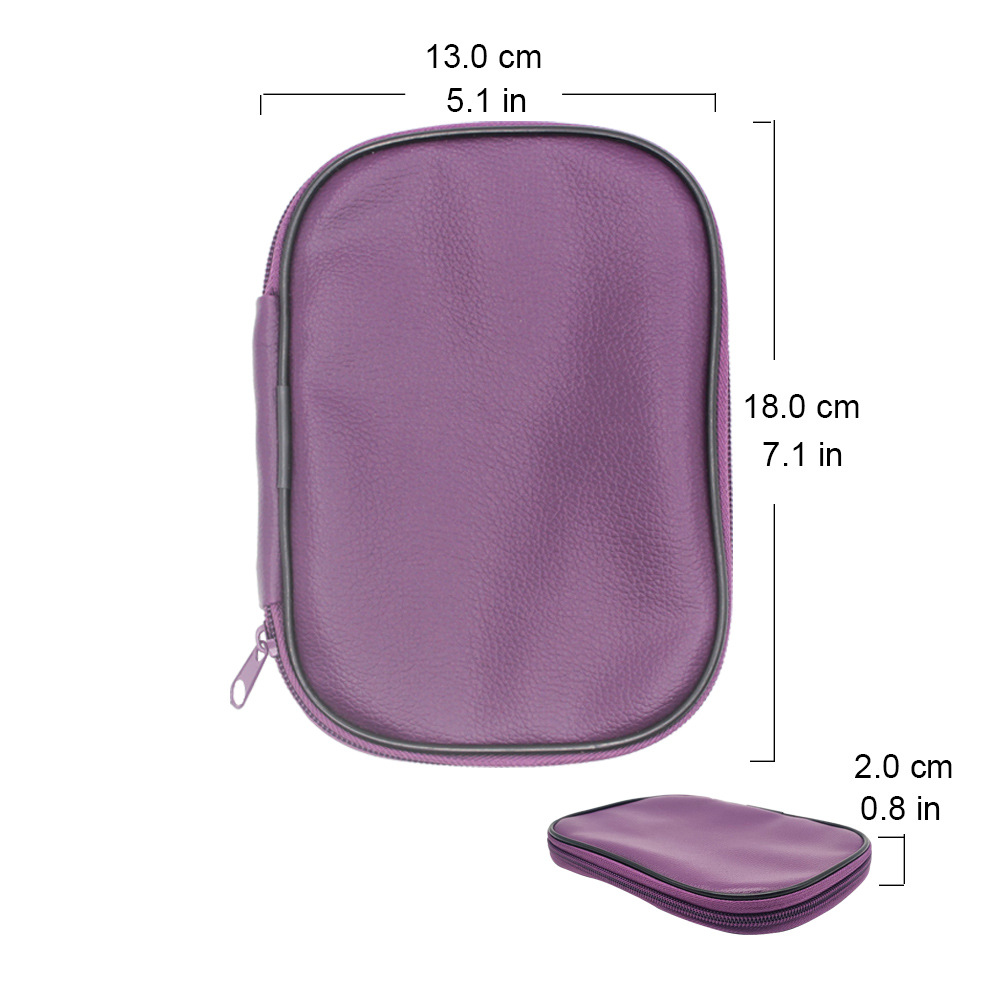 Rojo bordado tejer herramientas traje color metal hierro aluminio ganchillo 22 Acero inoxidable aleación de aluminio ganchillo bolsa traje