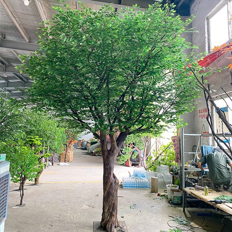 模擬フィリップスツリー ホテルの屋内外造園、緑の植物の装飾、結婚式の窓の小道具、大きなフェイクツリー、ウィッシングツリー|undefined