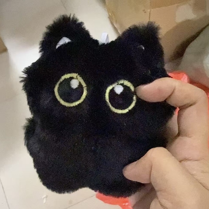 超かわいい小さな黒猫のペンダント、パーソナライズされたかわいいぬいぐるみ、手織りのストラップ、親友へのマルチカラーギフト|undefined
