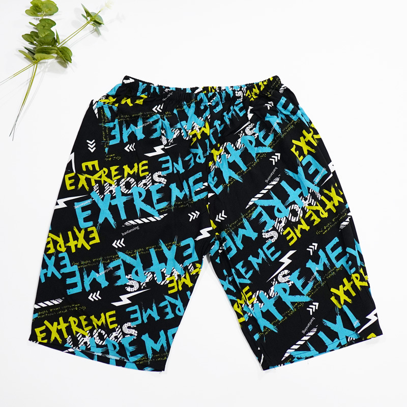 Men's Shorts, 45-Count Cotton Silk Sleep Pants, Oversized, Lightweight, Breathable, Versatile, Trendy, Summer Casual Beach Wear