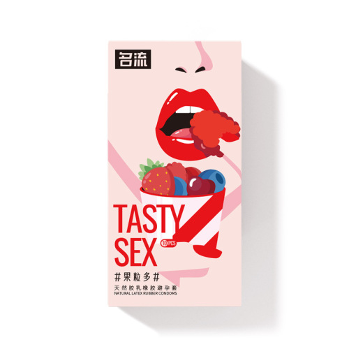 Delicious celebrity set of fruit grains, multiple condoms, 10 female oral sex condoms, adult sex products