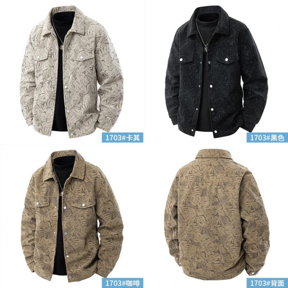 NASA Corduroy Jacket Men's Spring and Autumn Comfortable Skin-Friendly Clothes Windproof Loose Casual Fashionable Men's Jacket