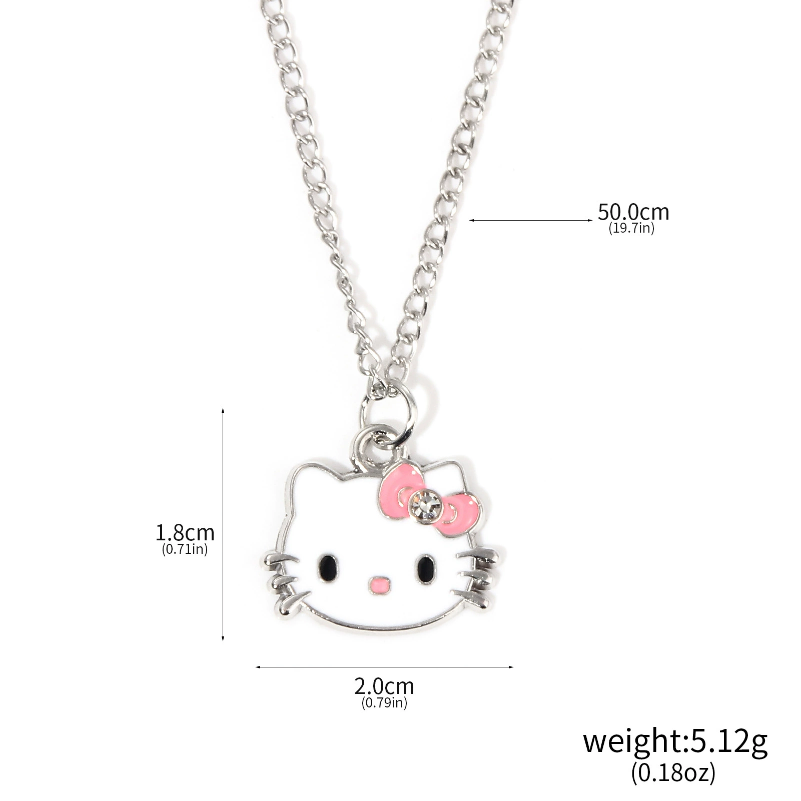 Набор браслета и брелока (Hello Kitty) с подвеской-бантиком, милые мультяшные подвески, assorted colors