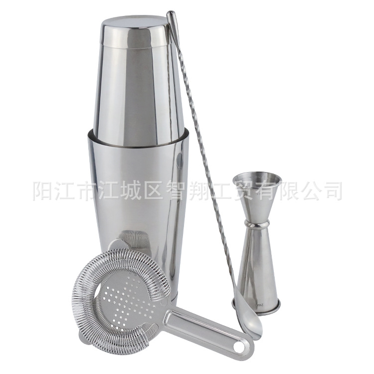 Juego de mezclas para cócteles de acero inoxidable del fabricante, vaso medidor Boston, pinzas para hielo, utensilios para té con leche, juego de mezclas image 8