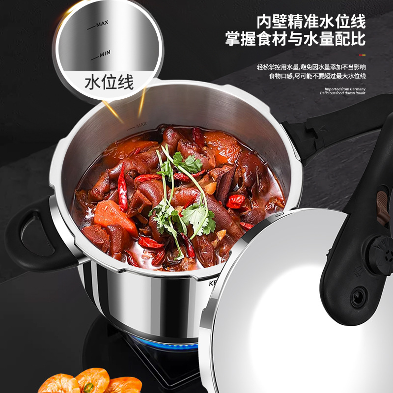 Alemania 316 olla de alta presión de acero inoxidable nuevo tipo de horno de gas electromagnético especial casero pequeña olla a prueba de explosiones alta presión