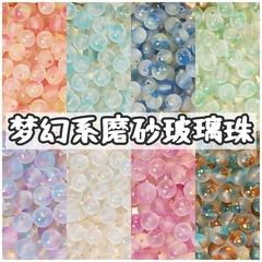8mm二色タンパク質瑠璃円珠水晶珠散金数珠散珠diyブレスレットネックレスアクセサリー部品