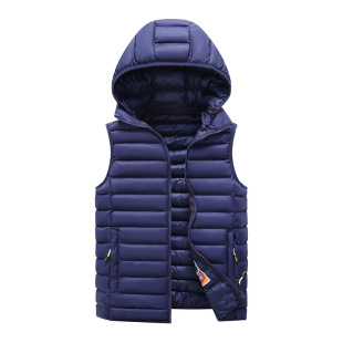Autumn and Winter New Hooded plus size Casual Warm Down Rib Vest Shoulder Casual Hooded plus size Jacket