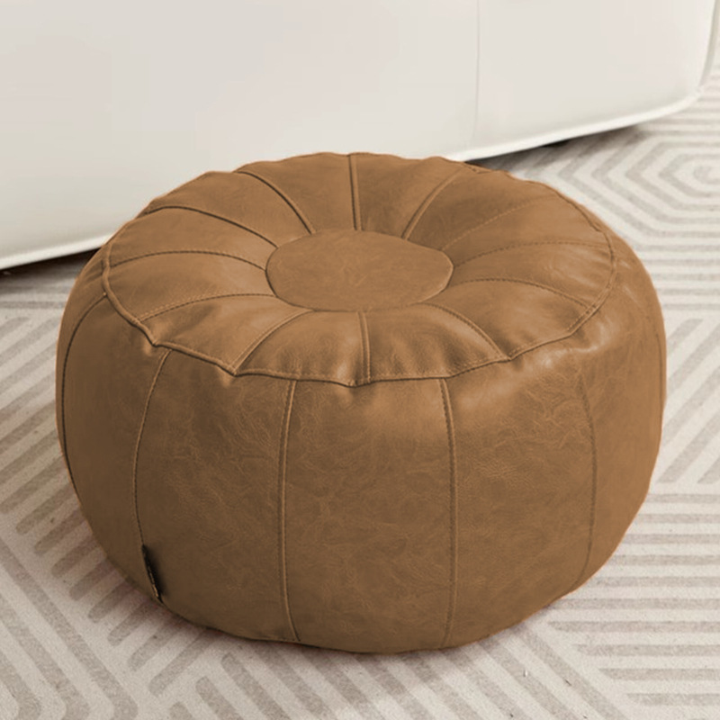 Fábrica directa de sofá perezoso cubierta sin relleno de asiento muelle taburetes de cuero puede almacenar bolsas de tela asiento muelle taburetes rellenos de ropa vieja