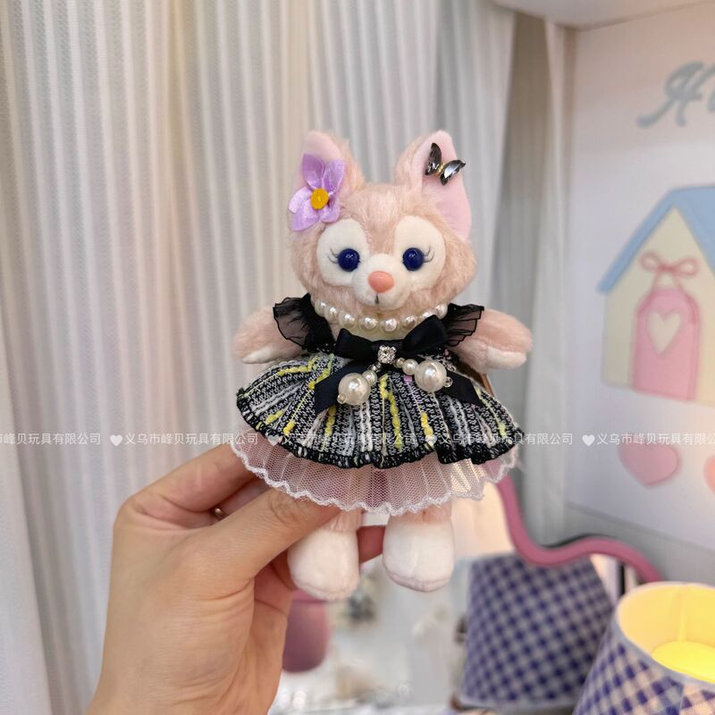 玲娜貝児の青い真珠のお姫様のスカートはぬいぐるみのかばんをつけてキーホルダーのメーカーを包んで直接販売します。|undefined