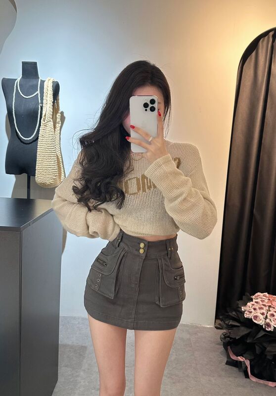 韩式辣妹牛仔短裙女夏季新款浅色高腰显瘦修身a字包臀半身裙1809|undefined