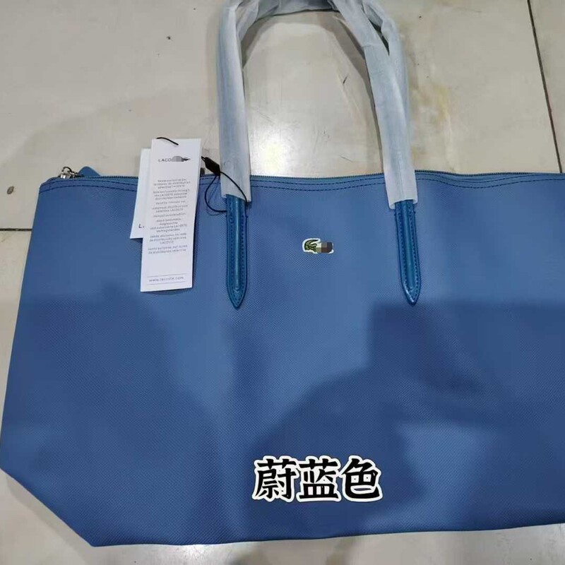French Crocodile Cross-Border New Large-Capacity Tote Bag Waterproof Commuter Tote Women's Bag Simple Lacoste Bag