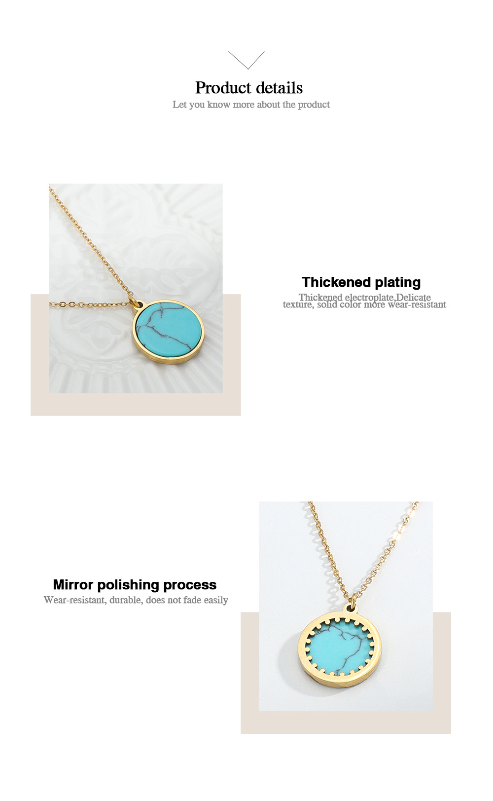 Stainless Steel Titanium Steel Fashion Patchwork Plating Geometric Pendant Necklace display picture 3