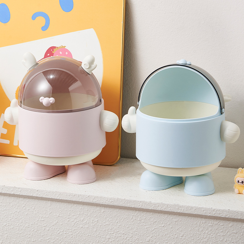 가구 창조적 인 만화 플립 휴지통 빈 주방 거실 대형 다기능 높은 값 두꺼운 쓰레기통 뚜껑