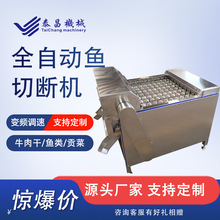 全自动鱼切断机鱼分割机网带式海鲜切段机鱿鱼干切制机切鱼块设备