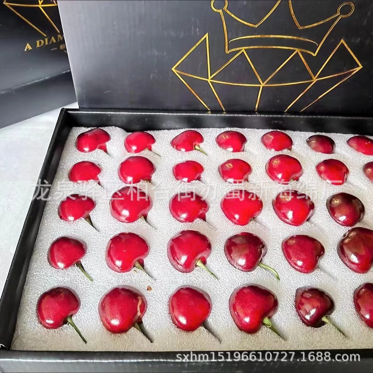 厂家供应白色海绵车厘子包装海绵/车厘子樱桃铝膜泡沫盒子包装