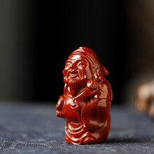 小叶紫檀 小财神 手把件摆件家居桌面装饰摆件中式木质台屏工艺品